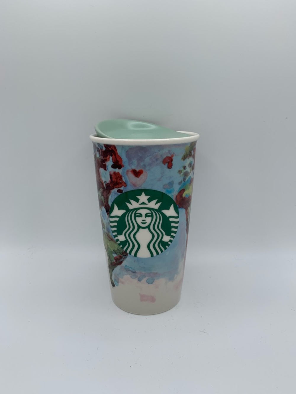 Starbucks 2015 Watercolor Barista Art Shelby Kregel 12 oz Tumbler World Map - Picture 4 of 9